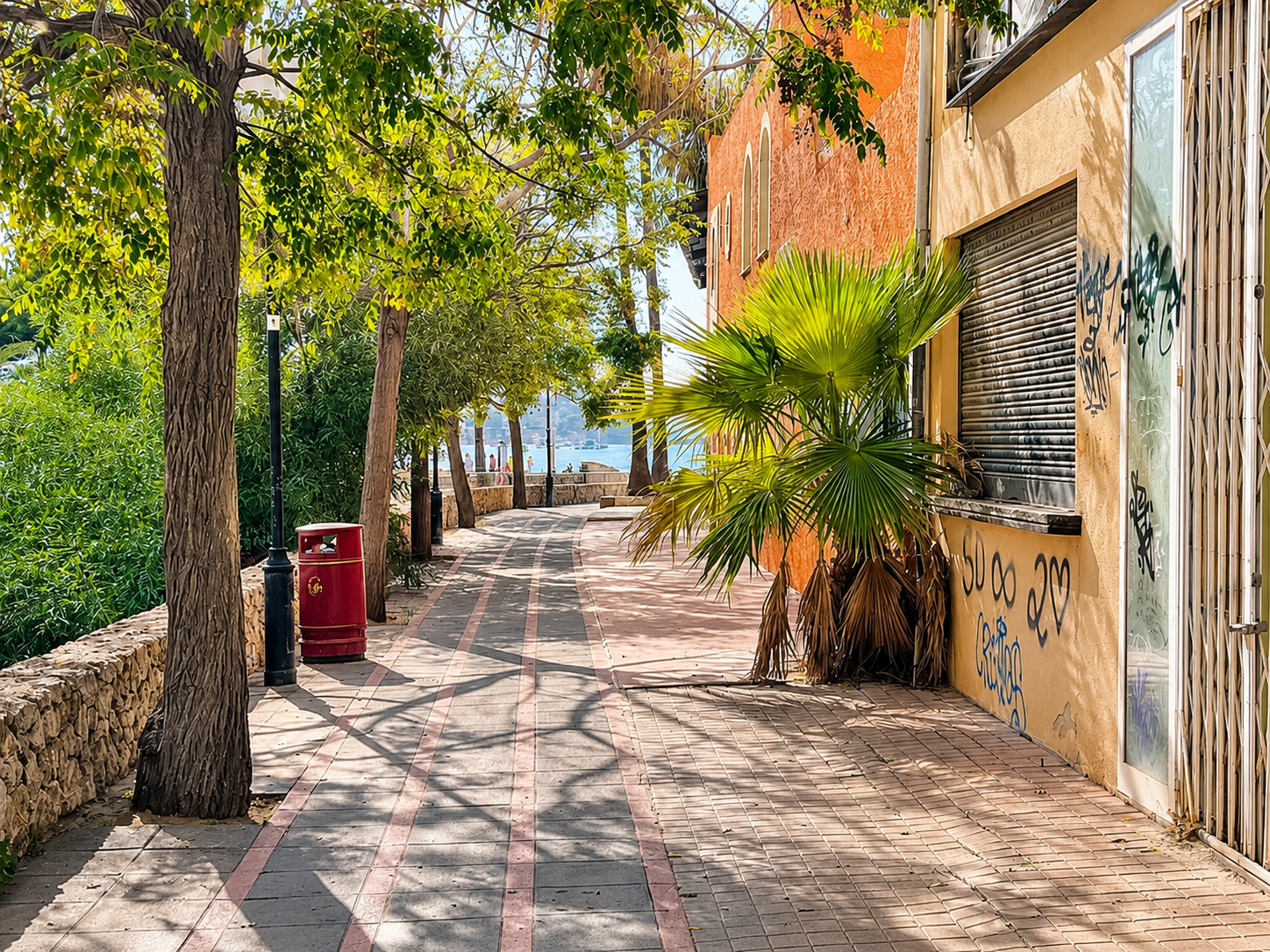 Paseo y entorno próximo a los locales comerciales